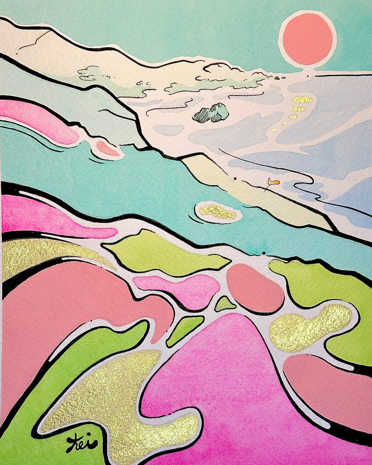 "flowers of Sea Ranch" (framed 8x10)